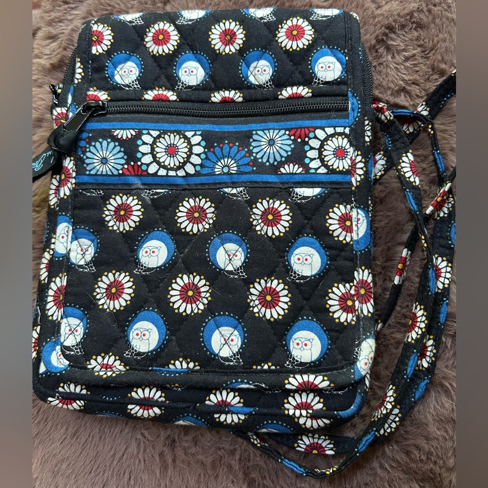 Vera Bradley Floral Owl Pattern Crossbody Bag